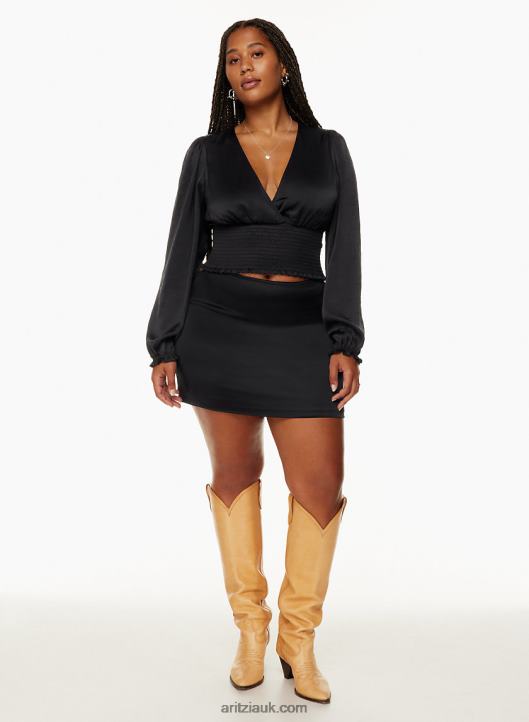 Aritzia Wistful Blouse NZX0004598 Smocked Satin Blouse