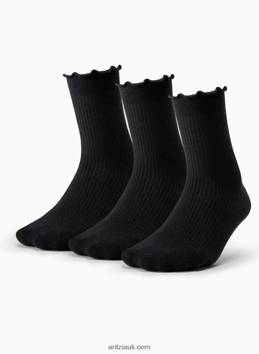 Aritzia Sugarplum Crew Sock 3-Pack NZX00010583 Lettuce-Edged Crew Socks 3-Pack