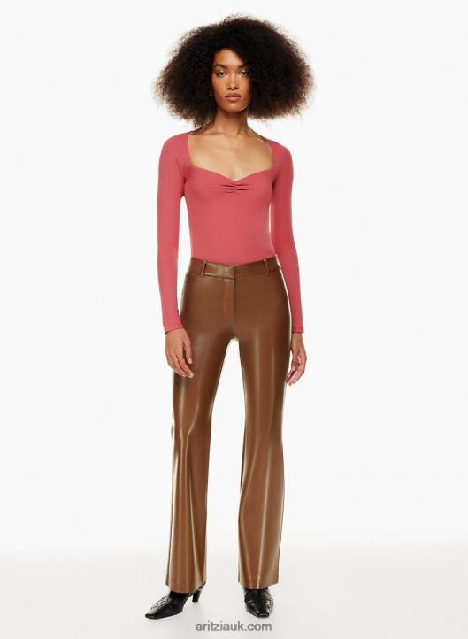 Aritzia Cabaret Pant NZX0007535 Vegan Leather High-Waisted Flared Pants