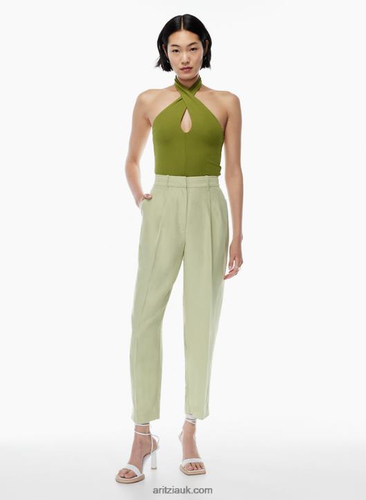 Aritzia Carrot Linen Pant NZX0007325 High-Waisted Linen Carrot Pants