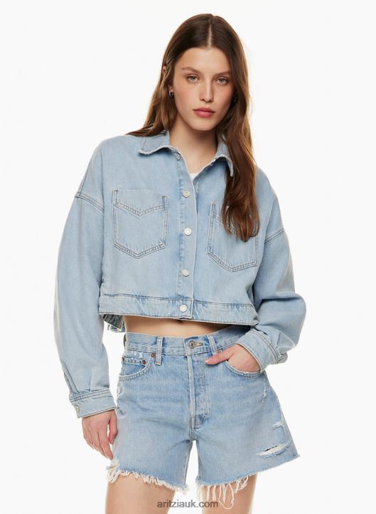 Aritzia Parker Long Jean Short NZX0007955 Mid-Length Denim Cut-Off Shorts
