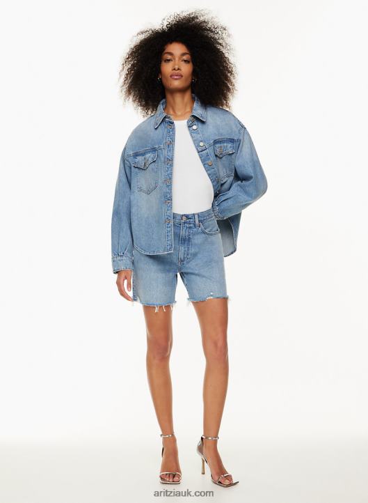 Aritzia The 90S Boyfriend Hi-Rise Thigh Jean Short NZX0008182 Relaxed Denim Cut-Off Shorts