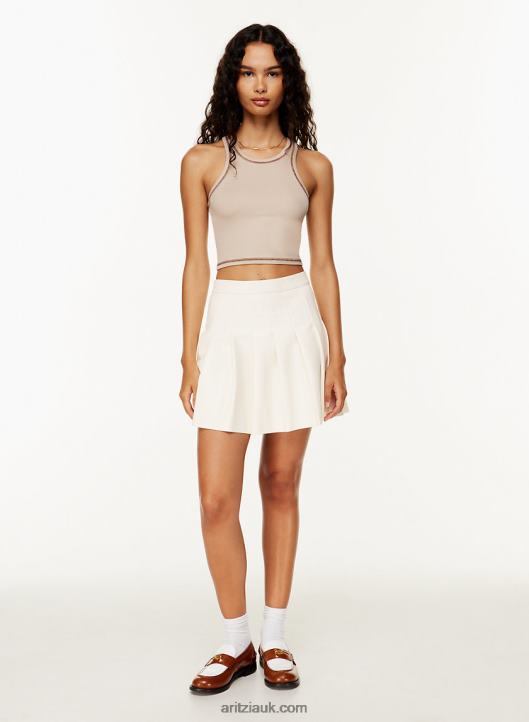 Aritzia Olive Micro Pleated Skirt NZX00011305 Pleated Vegan Leather Micro Skirt