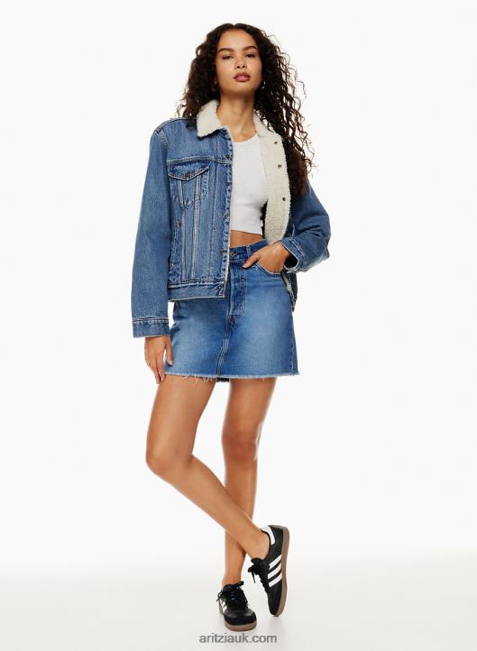 Aritzia Ribcage Skirt NZX0008340 Super High-Rise Denim Skirt