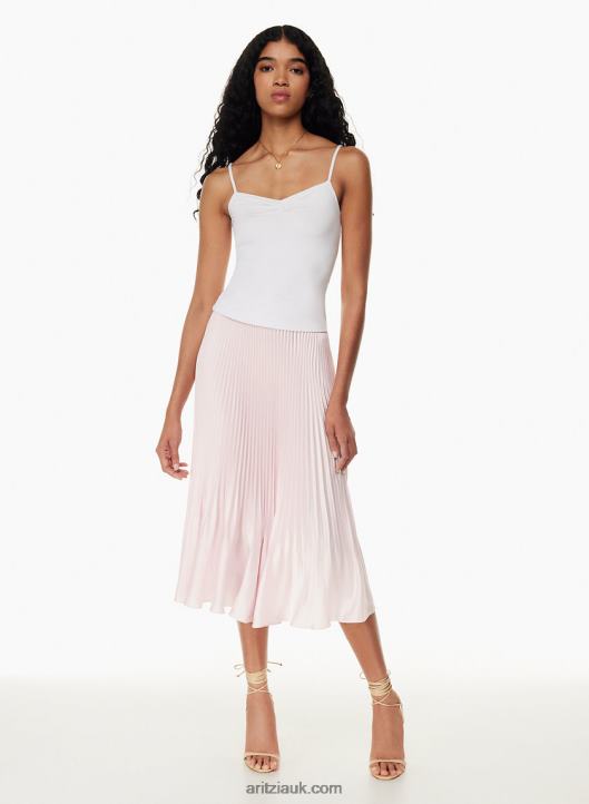 Aritzia Twirl Pleated Skirt NZX0008861 Pleated Satin Midi Skirt
