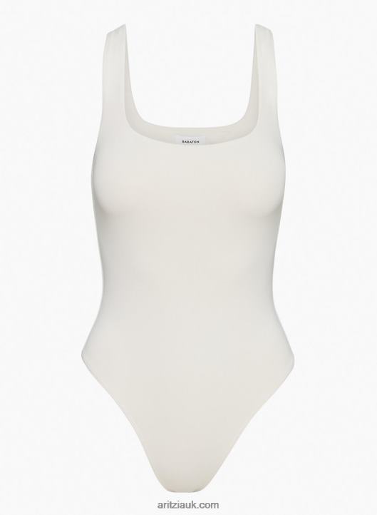 Aritzia Contour Tank Bodysuit NZX0005015 Sleeveless Square-Neck Logo Bodysuit