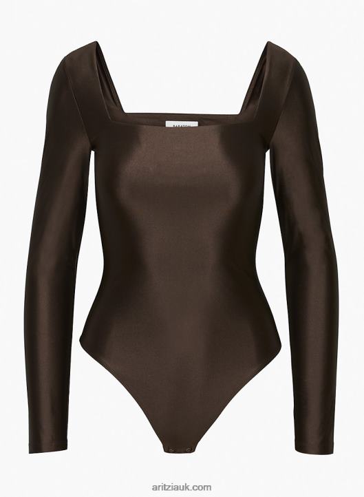 Aritzia Satinette Squareneck Longsleeve Bodysuit NZX0004981 Square-Neck Long-Sleeve Bodysuit