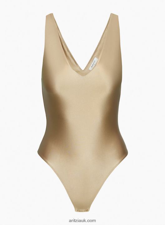 Aritzia Satinette V-Neck Bodysuit NZX0001171 V-Neck Tank Bodysuit