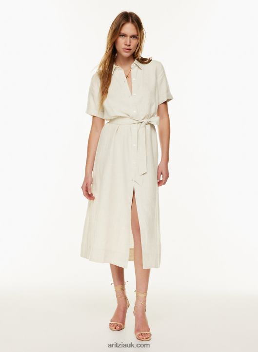 Aritzia Eleta Linen Dress NZX0005971 Linen Button-Up Shirt Dress