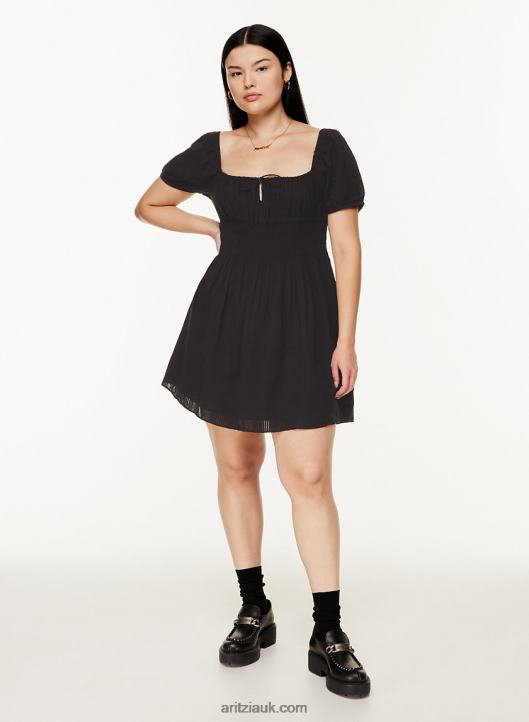 Aritzia Kay Dress NZX0005464 Puff-Sleeve Smocked Mini Dress