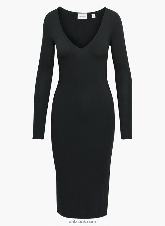 Aritzia Yuma Free Lounge Dress NZX0006501 V-Neck Midi Dress