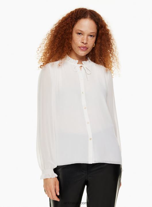 Aritzia Alexis Blouse NZX0004332 Button-Up Ruffle Blouse
