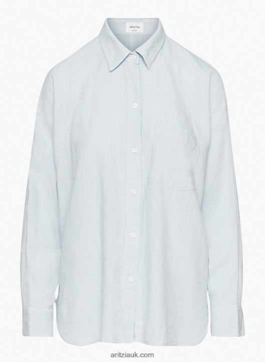 Aritzia Boyfriend Linen Shirt NZX0004383 Relaxed Linen Button-Up Shirt
