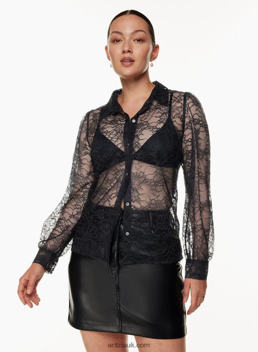 Aritzia Fleur Blouse NZX0004757 Lace Button-Up Blouse