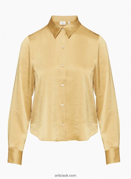 Aritzia Rizzo Shirt NZX0004560 Satin Button-Up Shirt