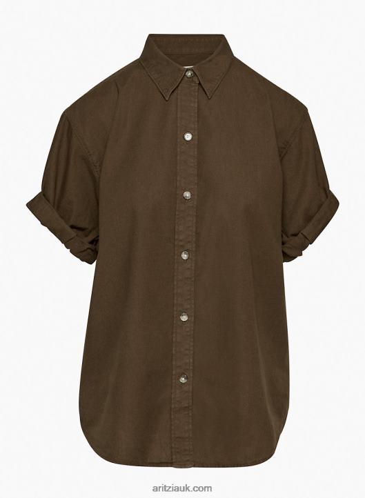 Aritzia The Jane Shirt NZX0004224 Short-Sleeve Button-Up Shirt