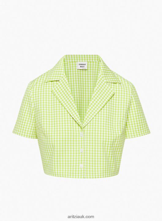 Aritzia Tuesday Shirt NZX0004656 Boxy Plaid Button-Up Shirt