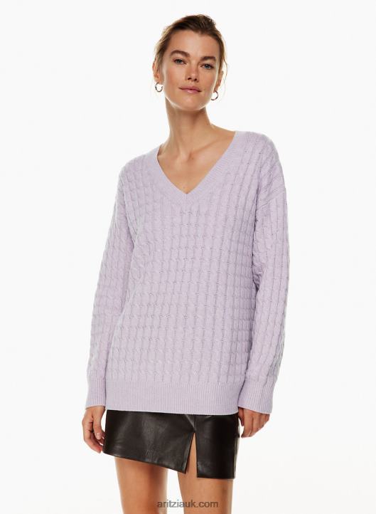 Aritzia Dimension Sweater NZX0003849 Relaxed V-Neck Merino Wool And Cotton Sweater