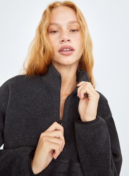 Aritzia Polar Zip Sweater NZX0003971 Fleece Mock-Neck Sweatshirt