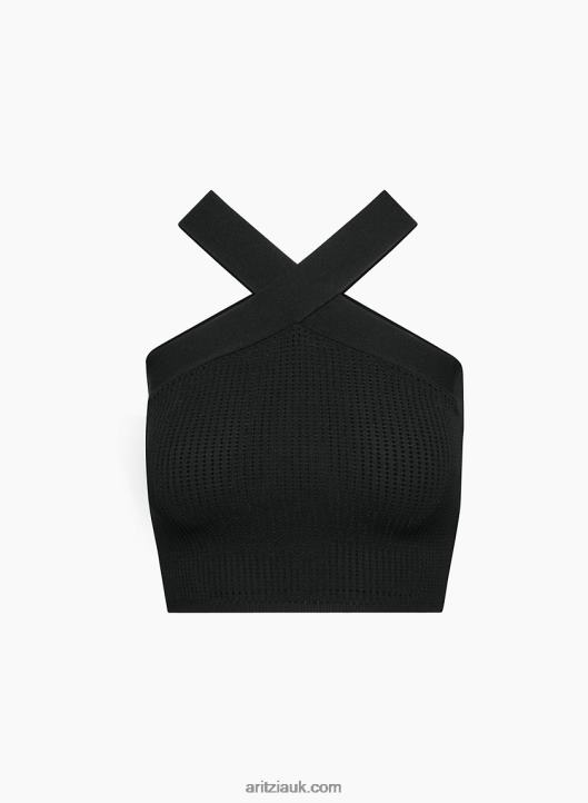 Aritzia Sculpt Knit Criss Cross Cropped Tank NZX0001746 Ribbed Halter Tank
