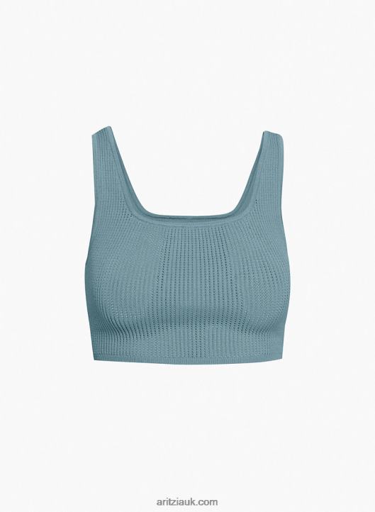 Aritzia Sculpt Knit Squareneck Cropped Tank NZX0001795 Ribbed Square-Neck Tank
