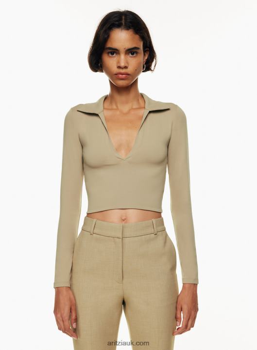 Aritzia Contour Polo Longsleeve NZX000880 Long-Sleeve Polo Shirt