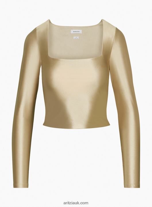 Aritzia Satinette Squareneck Longsleeve NZX0001299 Square-Neck Longsleeve