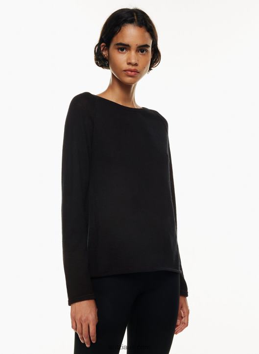 Aritzia Tisbo Longsleeve NZX0002514 100% Cashmere Luxury Boatneck Longsleeve